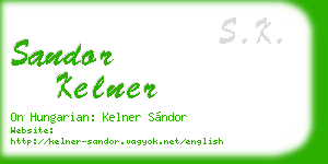 sandor kelner business card
