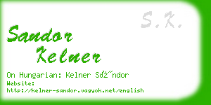 sandor kelner business card